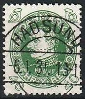 FRIMÆRKER DANMARK | 1930 - AFA 195 - Chr. X 60 år 40 øre grøn - Lux Stemplet Hadsund